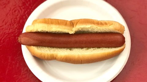 Costco's signature hot dog.