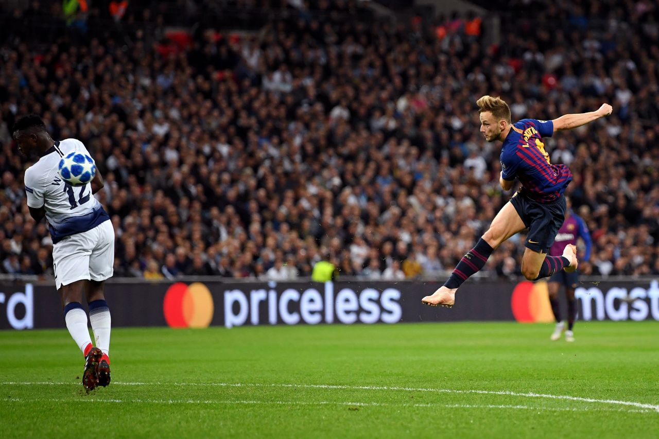 Ivan Rakitic's stunning volley was the pick of the goals in an enthralling encounter at Wembley, as Barcelona edged past Tottenham 4-2. Goals from Harry Kane and Erik Lamela weren't enough as Lionel Messi and Philippe Coutinho secured three points for the visitors.