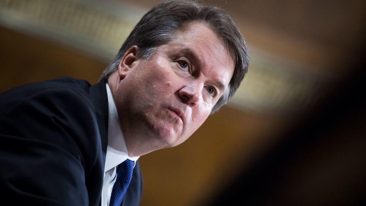 UNITED STATES - SEPTEMBER 27: Judge Brett Kavanaugh testifies during the Senate Judiciary Committee hearing on his nomination be an associate justice of the Supreme Court of the United States, focusing on allegations of sexual assault by Kavanaugh against Christine Blasey Ford in the early 1980s. (Photo By Tom Williams/Pool/Getty Images)