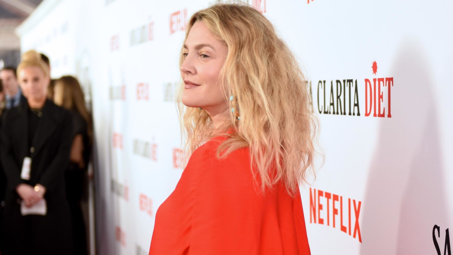 Drew Barrymore attends the "Santa Clarita Diet" season 2 premiere on March 22, 2018, in Hollywood.