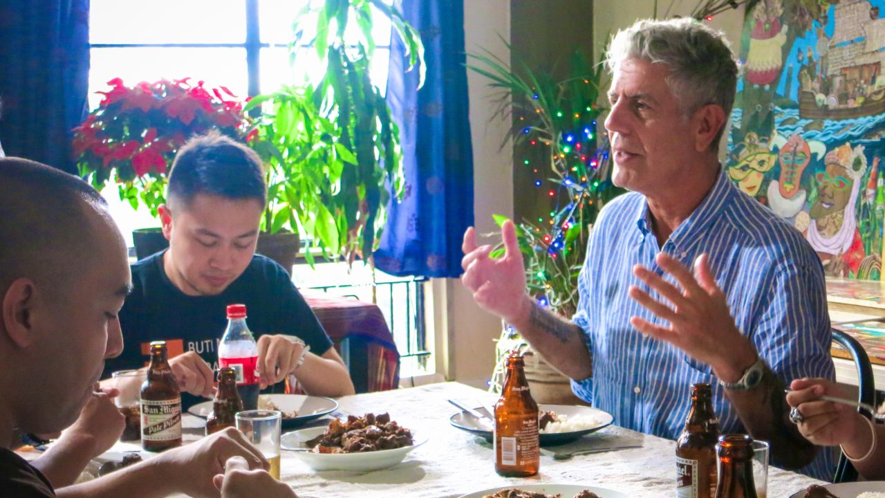 Bourdain's travels led him to peoples' tables, where he could learn about the food and culture of a place.