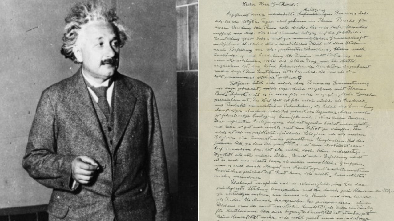 Einstein's 'God letter' sold for close to $2.9 million at auction in New York. 