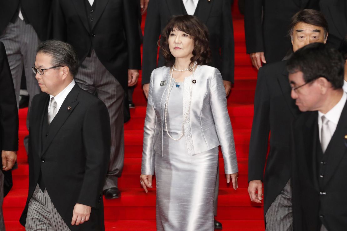 Satsuki Katayama is the sole woman in Japan's cabinet, which previously had two. 
