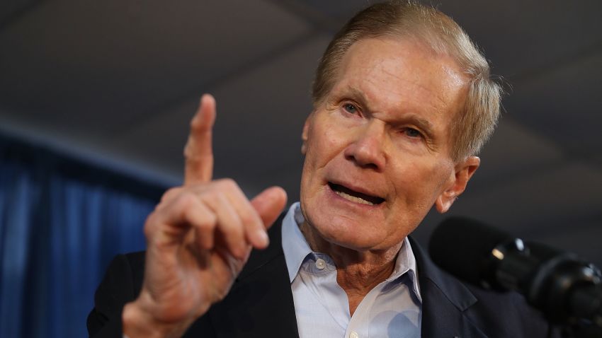 ORLANDO, FL - AUGUST 31:  Sen. Bill Nelson (D-FL) speaks during a campaign rally at the International Union of Painters and Allied Trades on August 31, 2018 in Orlando, Florida.  Mr. Nelson is facing off against Republican Florida Governor Rick Scott for the Florida Senate seat.  (Photo by Joe Raedle/Getty Images)