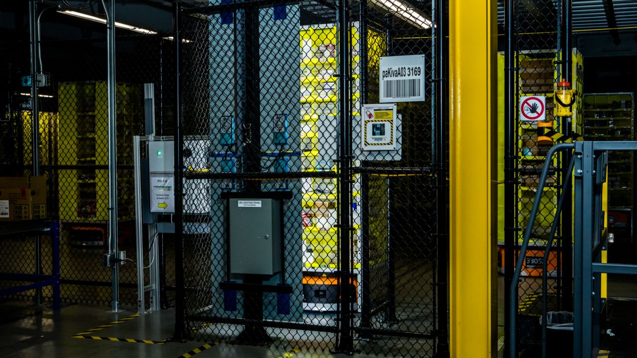 The visual bin inspection system at an Amazon fulfillment center.