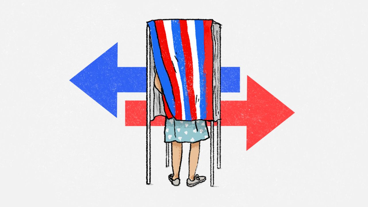 20181004 women voters left right choice illustration