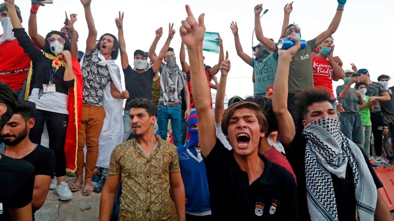 Iraqis protest in September over the lack of basic services in the southern city of Basra.