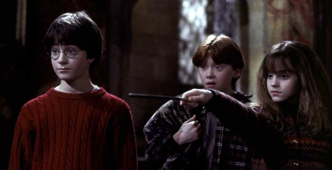 The book "Harry Potter and the Sorcerer's Stone," was made into a 2001 movie.