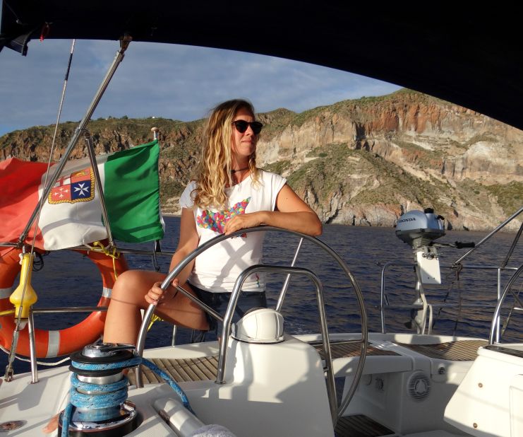 Van der Veeken had very little experience sailing before her first trip. But now, having sailed 25,000 miles in the last four years, she's secured her skipper license, meaning she can charter her own boat and take passengers. 