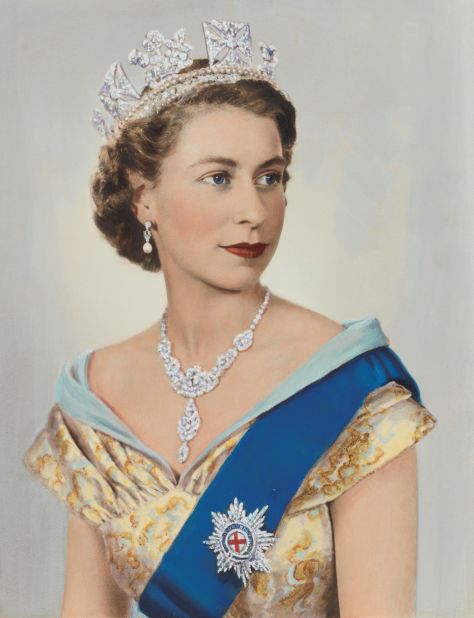 Queen Elizabeth II, painted by Beatrice Johnson and Dorothy Wilding in 1952.