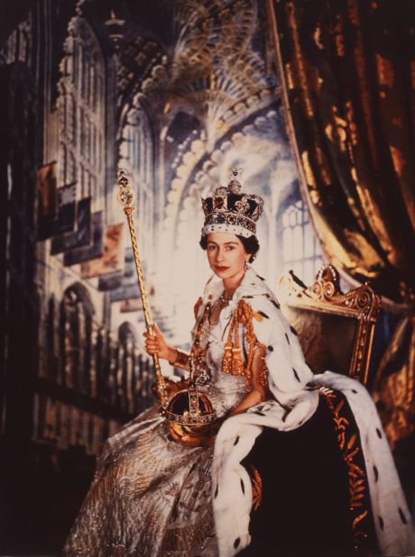 Queen Elizabeth II, painted by Cecil Beaton for her coronation in 1953.