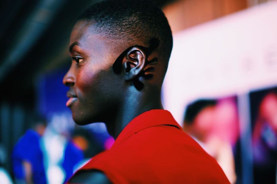 Orange Culture backstage at Lagos Fashion Week. The line aims to question gender norms.