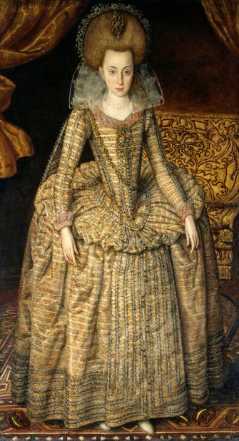 "Princess Elizabeth, Queen of Bohemia and Electress Palatine" (1610) by Robert Peake the Elder.