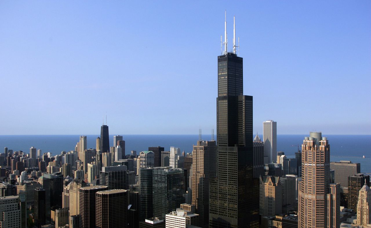 <strong>Willis Tower, Chicago: </strong>Formerly Sears Tower, this skyscraper was completed in 1974. It was designed by Skidmore, Owings & Merrill.