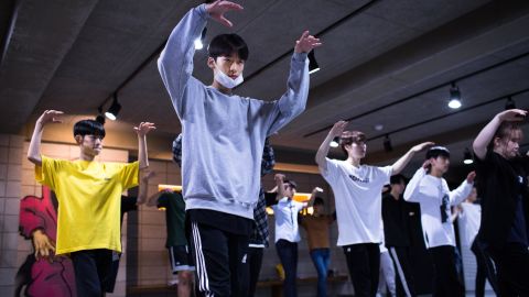 Lee Jae-Gi, 16 years old, participates in a dance class at Def Dance. 