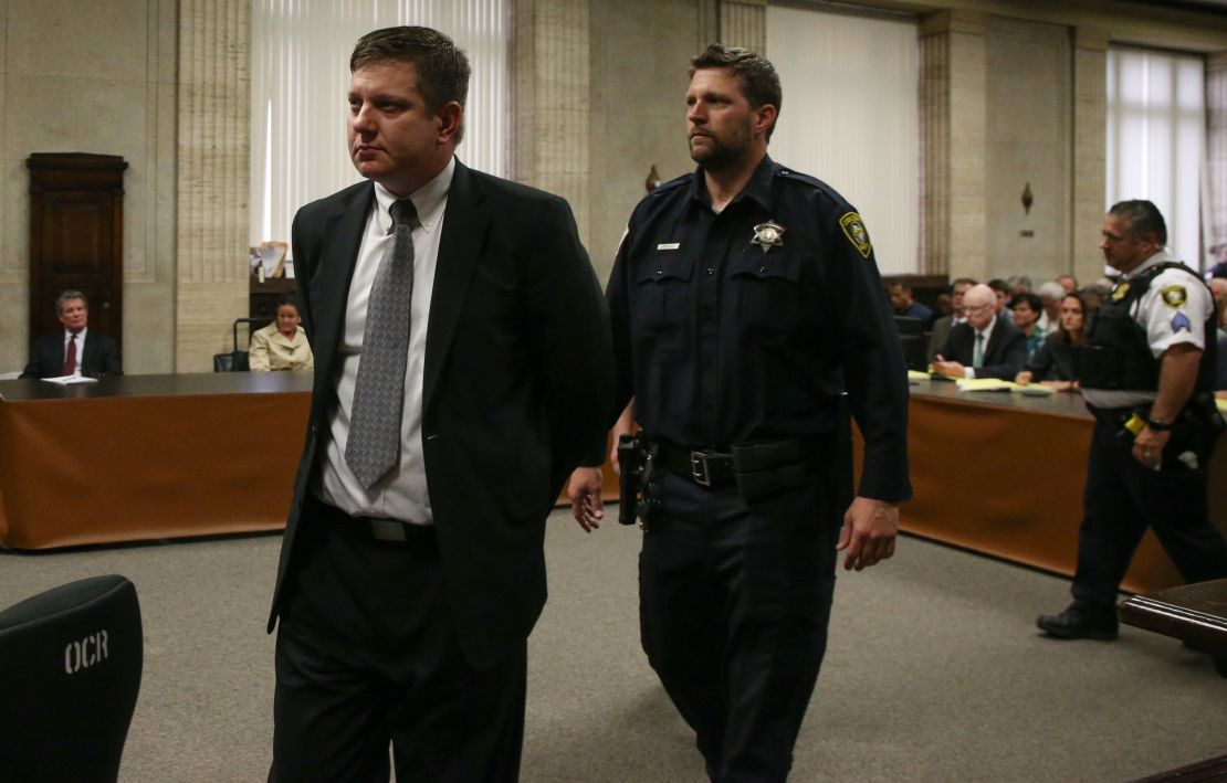 Chicago police Officer Jason Van Dyke (left) was found guilty in the shooting death of Laquan McDonald in October.