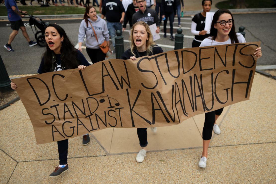 Demonstrators from Washington-area law schools turn out Saturday at the Capitol.