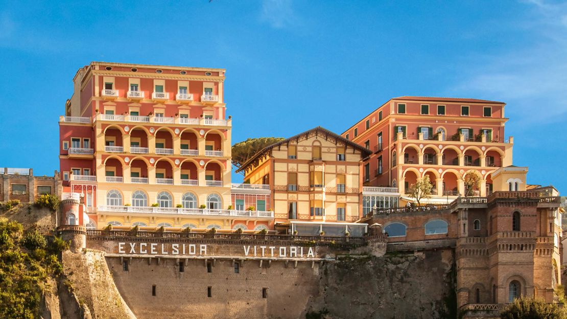 The Grand Hotel Excelsior offers views that soar over the Gulf of Naples.