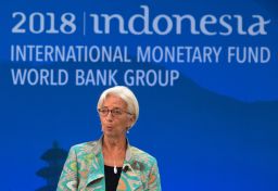 IMF chief Christine Lagarde has warned about the dangers of intensifying trade conflicts.