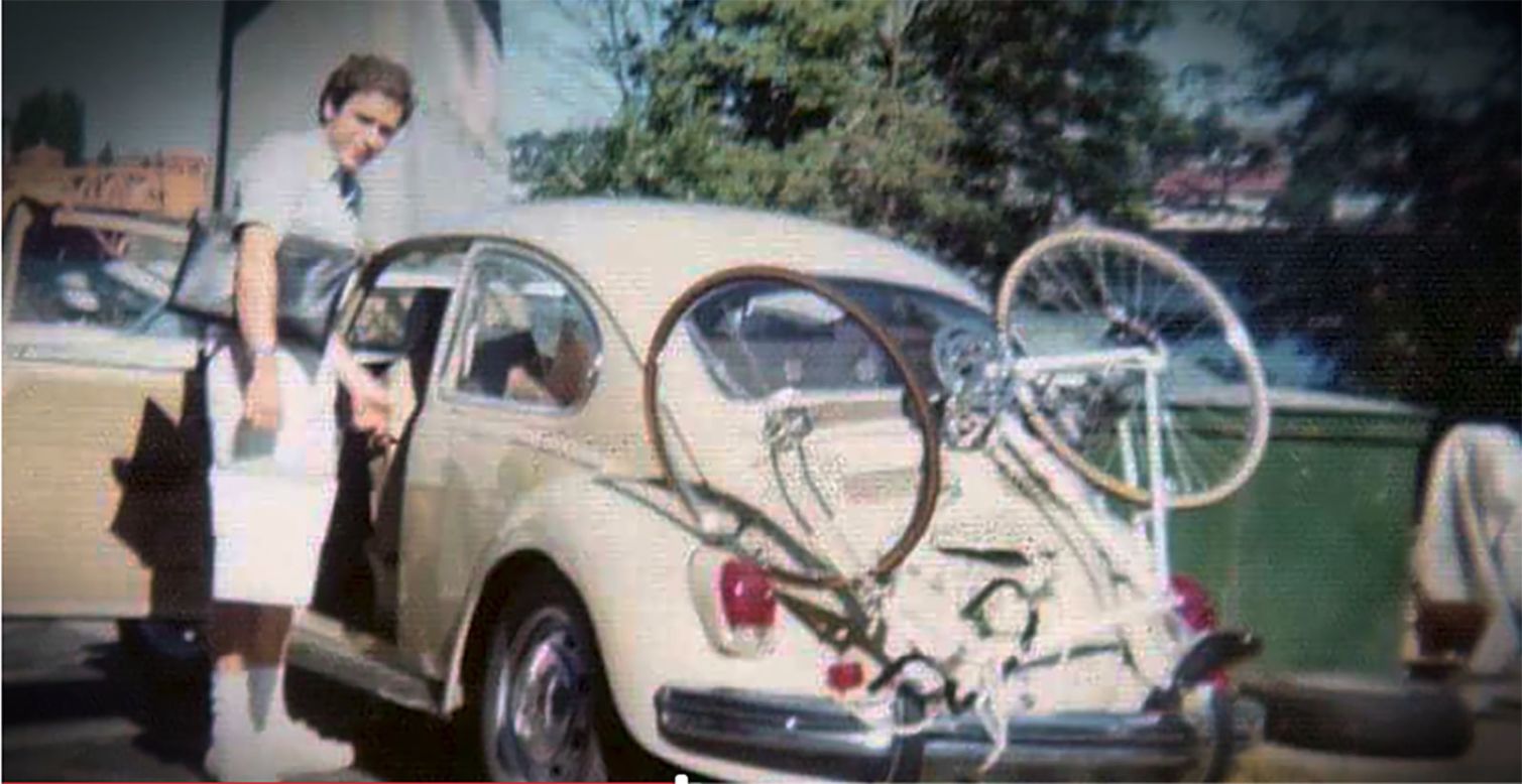One of the only photos in existence of serial killer Ted Bundy and his infamous Volkswagen. Bundy raped and killed at least 16 young women in the early to mid-1970s before he was executed in 1989.