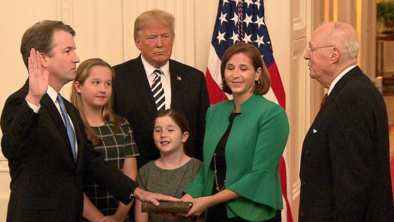 02 trump swears in kavanaugh 1008 SCREENGRAB