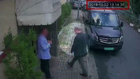 CCTV image of the missing Saudi Journalist Jamal Khashoggi entering the Saudi consulate on October 2.