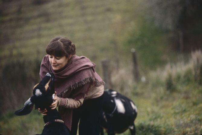 "We went up to Sonoma, where the goats were," Wood recalls, of her shoot with chef Alice Waters. "(The goats) produced the cheese in her farm to table menus. We got some very nice shots in one of the worst days ever for photography. It was pouring with rain." 