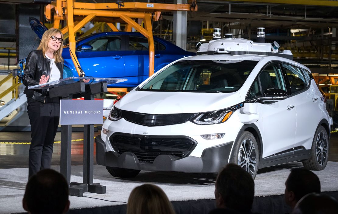 GM CEO Mary Barra has stressed the development of self-driving cars and electric vehicles like the Chevy Bolt EV.