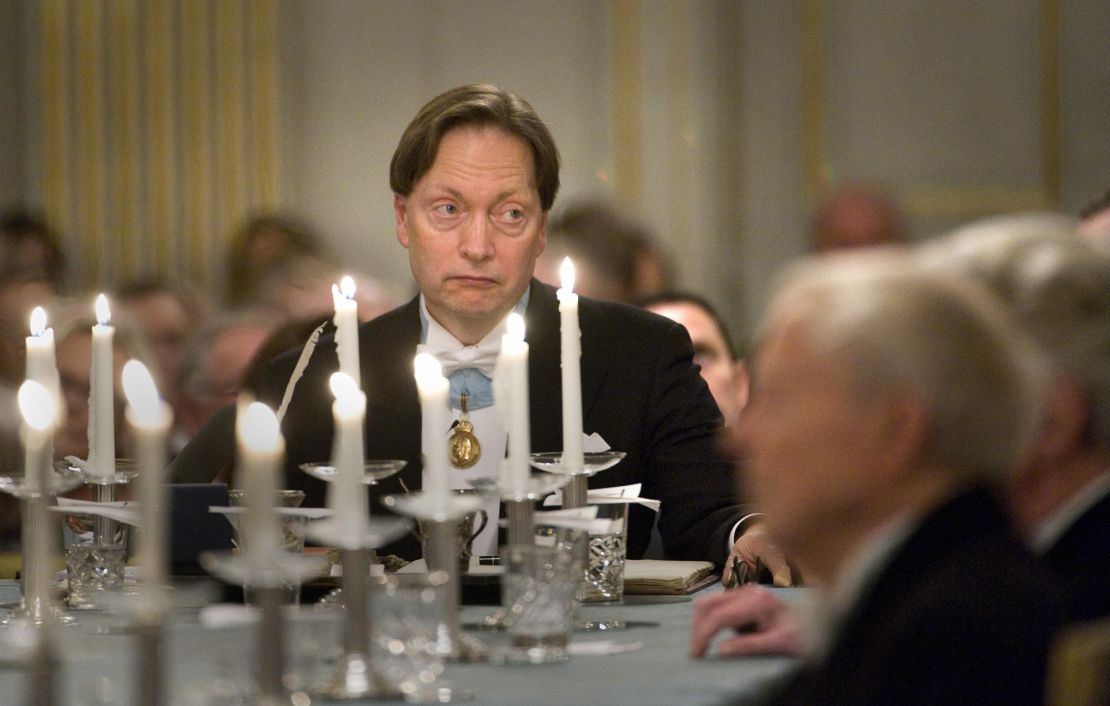 Horace Engdahl, then permanent secretary of the Swedish Academy, attends the annual meeting of the Nobel academy in Stockholm in December 2008. 