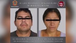 Mugshots of "Juan Carlos N" and "Patricia N" who are accused of killing at least 10 women.