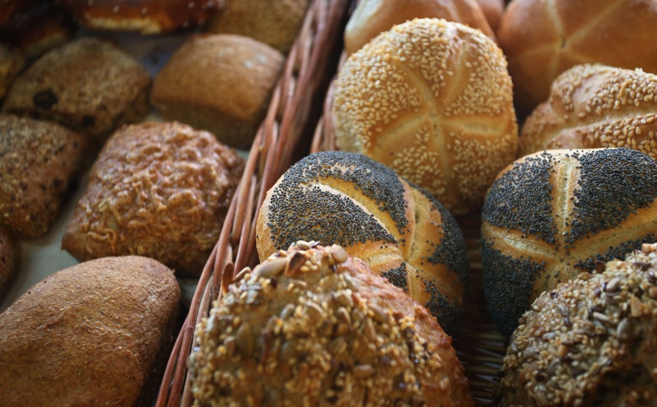<strong>Grains and seeds:</strong> The breads' nutrition is often bolstered by whole grains and seeds. 