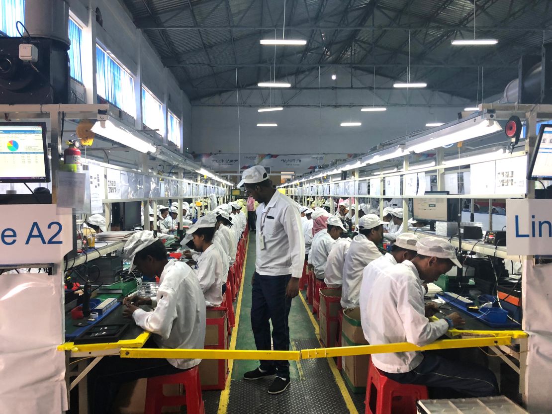 Transsion's assembly factory in Addis Ababa, Ethiopia.
