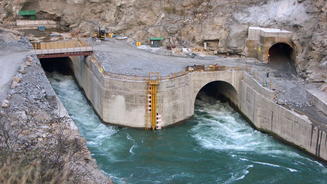 Water flows through tunnels at the site of the Punatsangchhu hydro-electric power project in Wangdue, Bhutan.