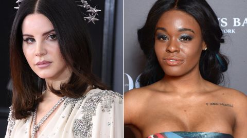 Singer Lana Del Rey, left, is the latest celeb to have a beef with rapper Azealia Banks. The pair got into it over <a href="https://www.cnn.com/2018/10/01/entertainment/kanye-west-13th-amendment/index.html" target="_blank">Del Rey's comments about a Kanye West social media post</a>, and it soon escalated to Del Rey threatening Banks and Banks criticizing Del Rey's appearance.