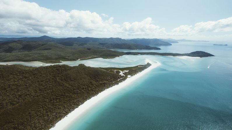 <strong>Whitehaven Beach</strong><strong>: </strong>Spanning seven kilometers along Whitehaven Island in the Great Barrier Reef, this stretch of sand is composed of 98% pure silica -- essentially, this means it is so impossibly white and powder-soft that it actually squeaks when you walk on it.