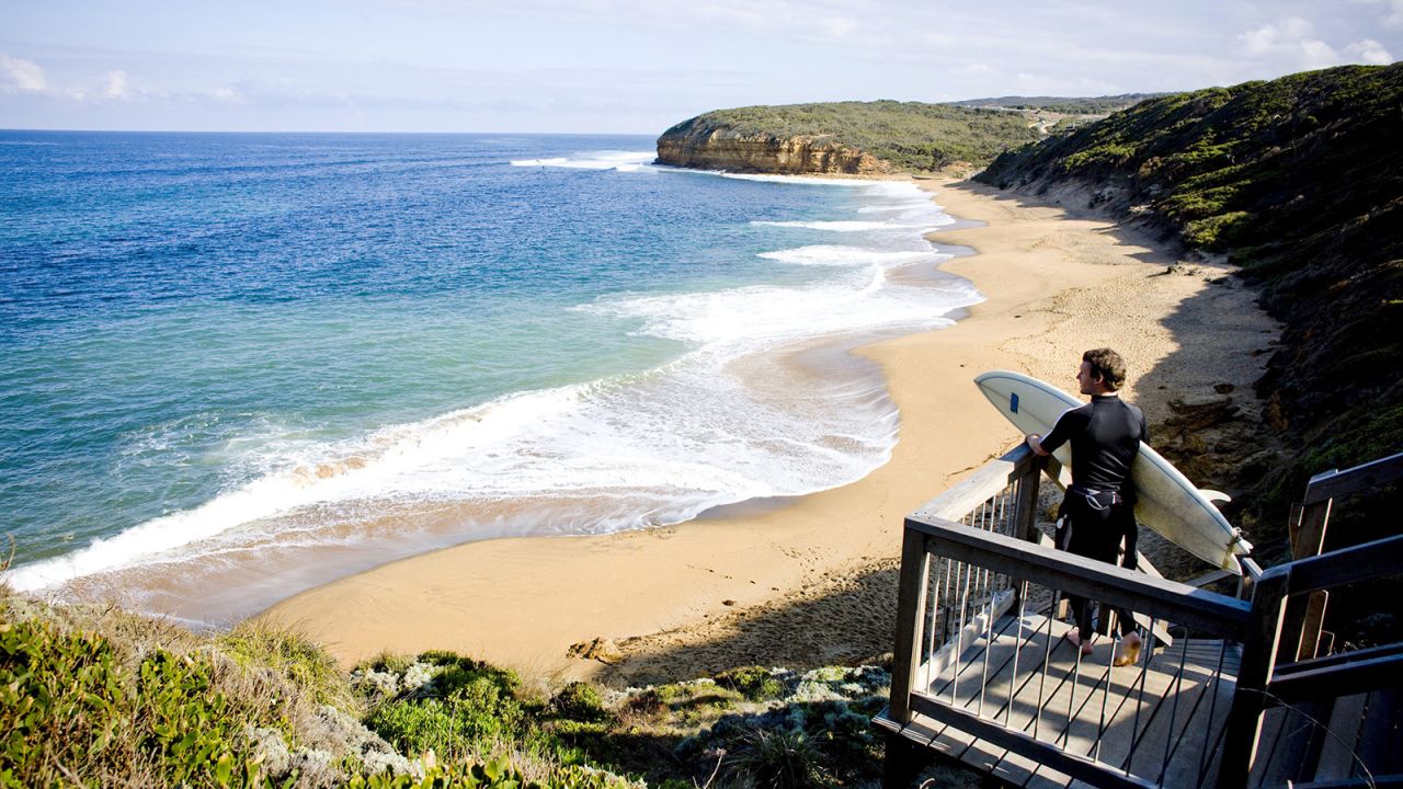 <strong>Bells Beach: </strong>Around 100 kilometers southwest of Melbourne along the Great Ocean Road, Bells Beach is a pilgrimage site for surfers the world over. 
