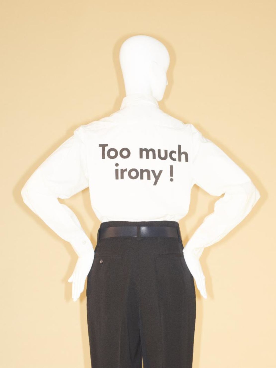 Shirt, Franco Moschino (Italian, 1950--1994) for House of Moschino (Italian, founded 1983), spring/summer 1991
Image courtesy of The Metropolitan Museum of Art.