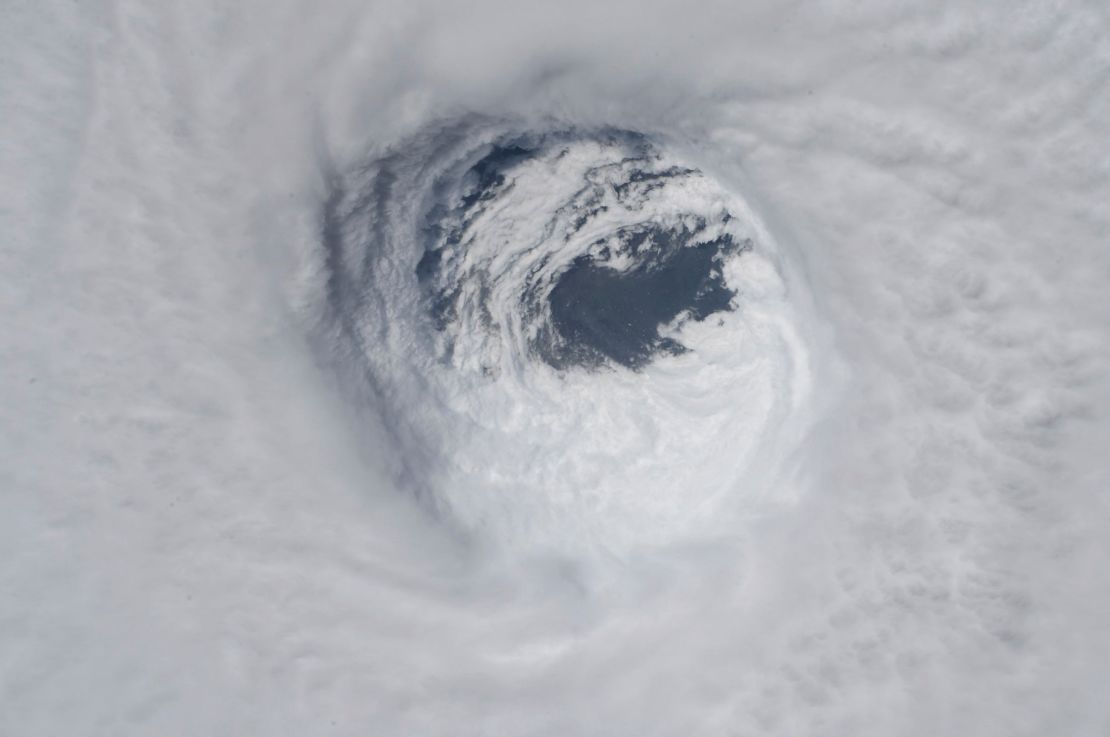 This photo made available by NASA shows they eye of Hurricane Michael, as seen from the International Space Station on
Tropical Weather Space Station - 10 Oct 2018.