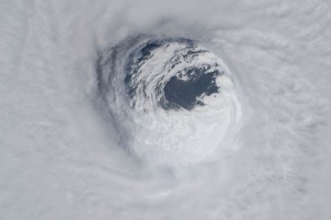 The eye of the storm, as seen from the International Space Station on October 10.