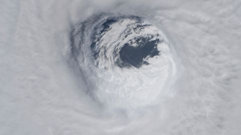 This photo made available by NASA shows they eye of Hurricane Michael, as seen from the International Space Station onTropical Weather Space Station - 10 Oct 2018.