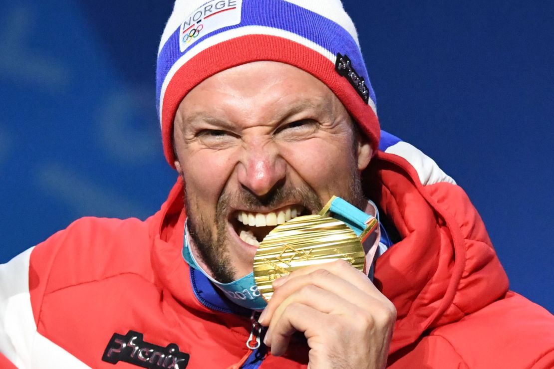 Aksel Lund Svindal won Olympic downhill gold at the age of 35 in Pyeongchang.   