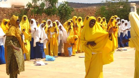 Somali girls at Galkayo Centre in Somalia where girls and their families are taught about dangers of FGM.