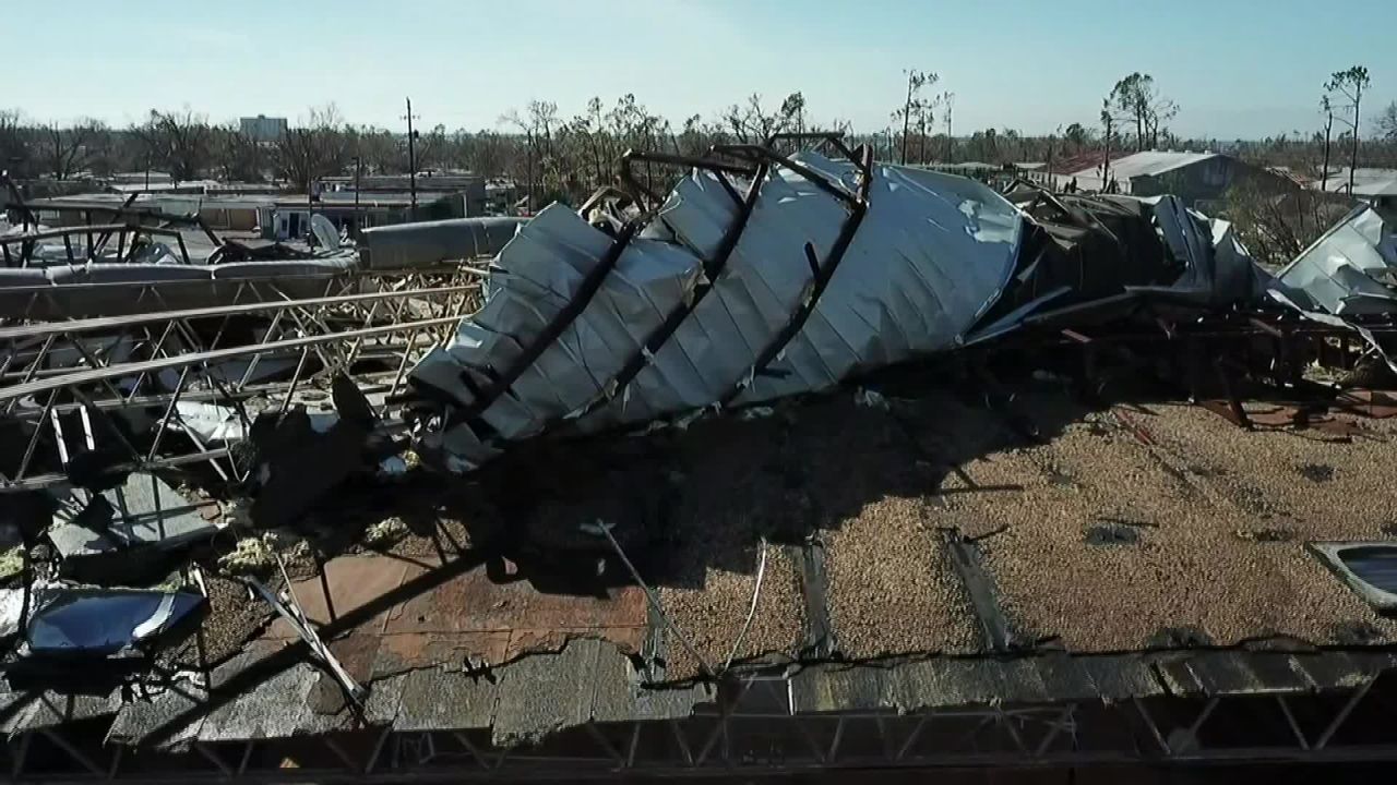 Much of Jinks Middle School lies in ruins after Hurricane Michael.