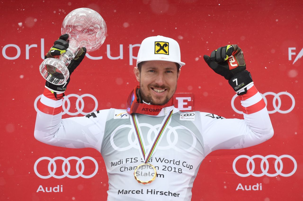 Austria's Marcel Hirscher is arguably the greatest ski racer ever with seven straight World Cup overall titles. The slalom specialist is a mega star in a skiing-obsessed nation.