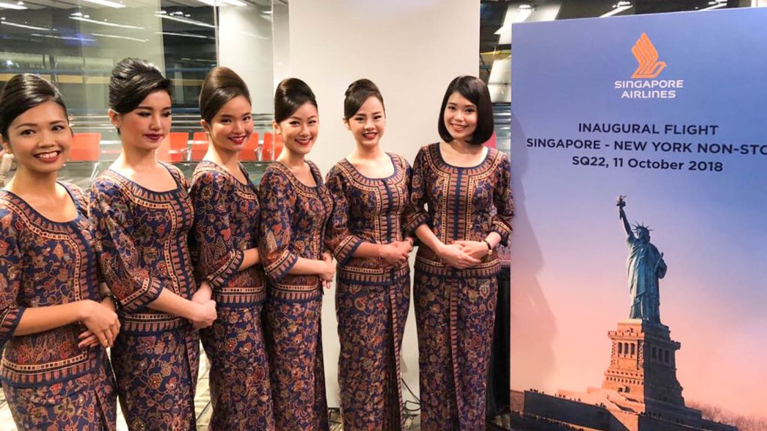 The welcoming committee as we prepare to enter the brand new Airbus A350-900ULR.