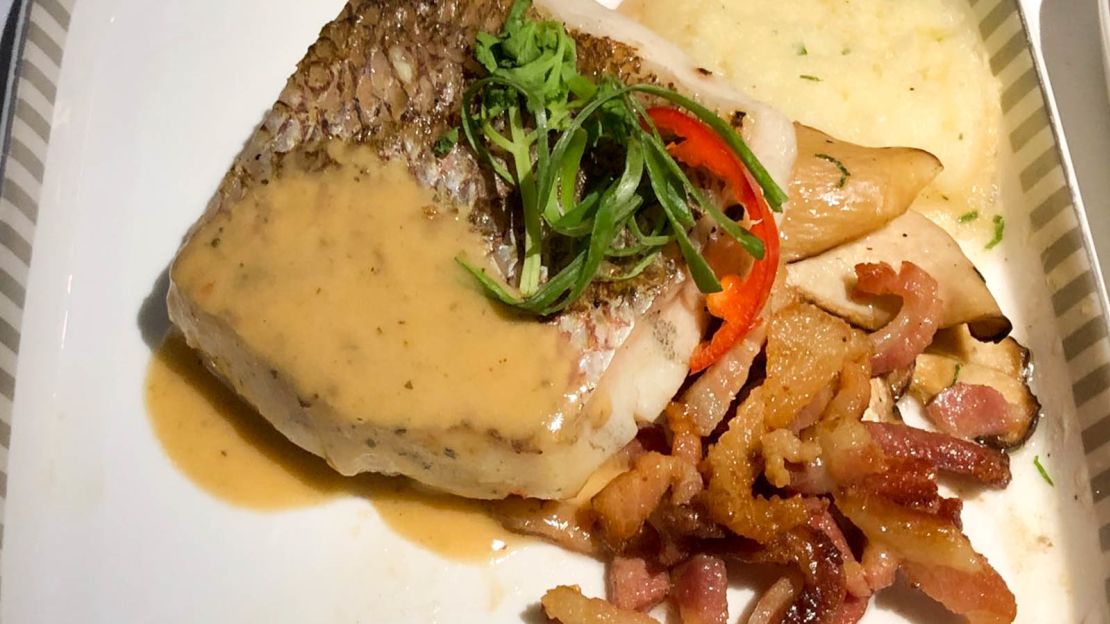 The strange: Pan-seared snapper.