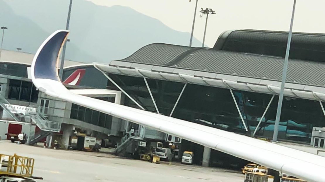 The Airbus A350 wing tip.