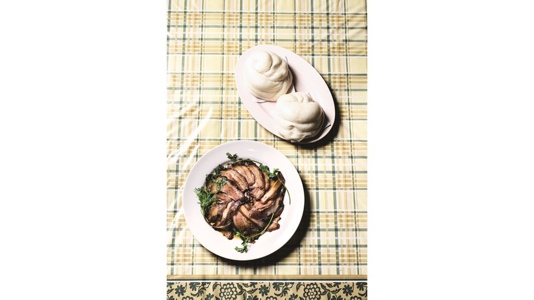 <strong>Muu phan pii: </strong>Aka "thousand year pork," this amalgamation of pork belly, pickled vegetables, and oolong tea leaves stacked and steamed for four hours is attributed to northern Thailand's Chinese immigrants.