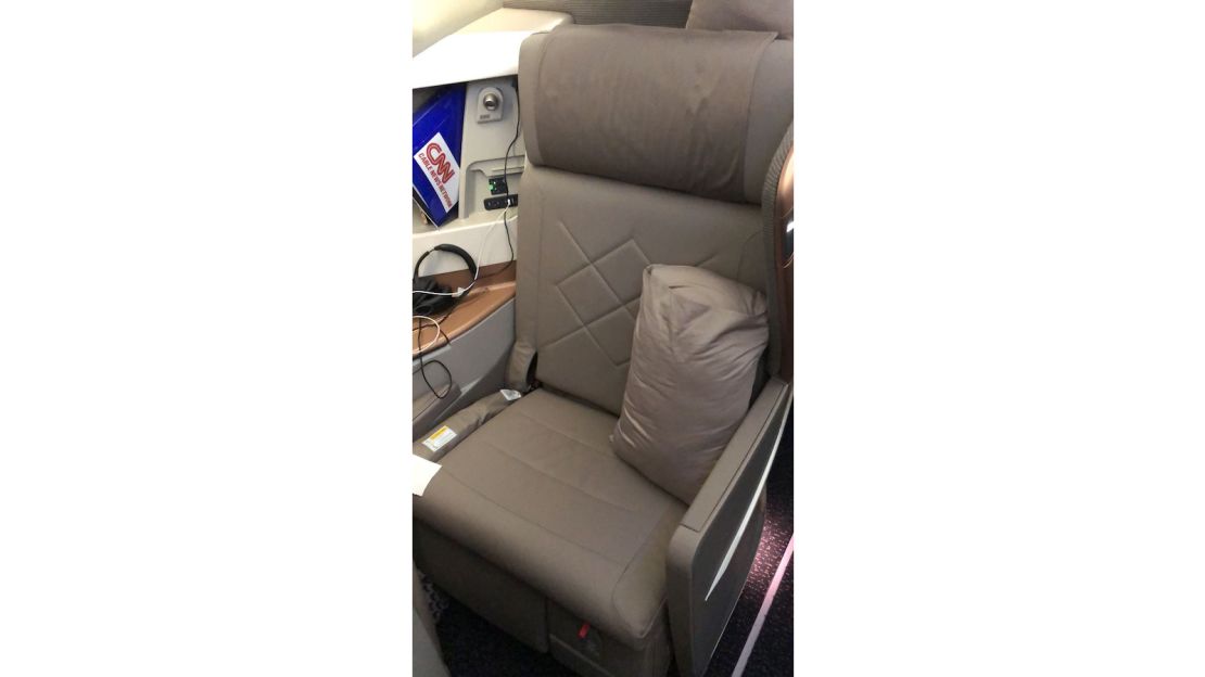 Richard's seat on Singapore Airlines' new A350-900ULR. 