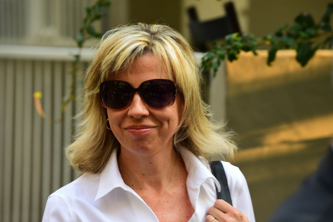 Andrew brunson's wife,  Norine Brunson, departing for Friday's hearing.